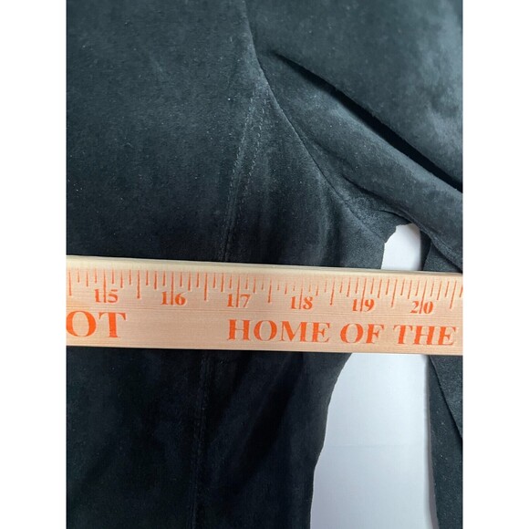 Vintage Valerie‎ Stevens Suede Leather Faux Fur Collar Jacket Medium Y2k Boho - Picture 6 of 12